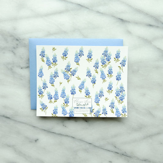 Bluebonnet Flat Notecard - Paired Bluebonnets