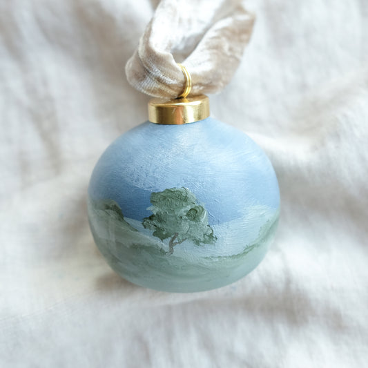 Dusk Landscape Christmas Bauble Ornament