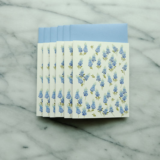 Bluebonnet Notecard Set - Cream