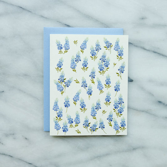 Bluebonnet Notecard - Cream