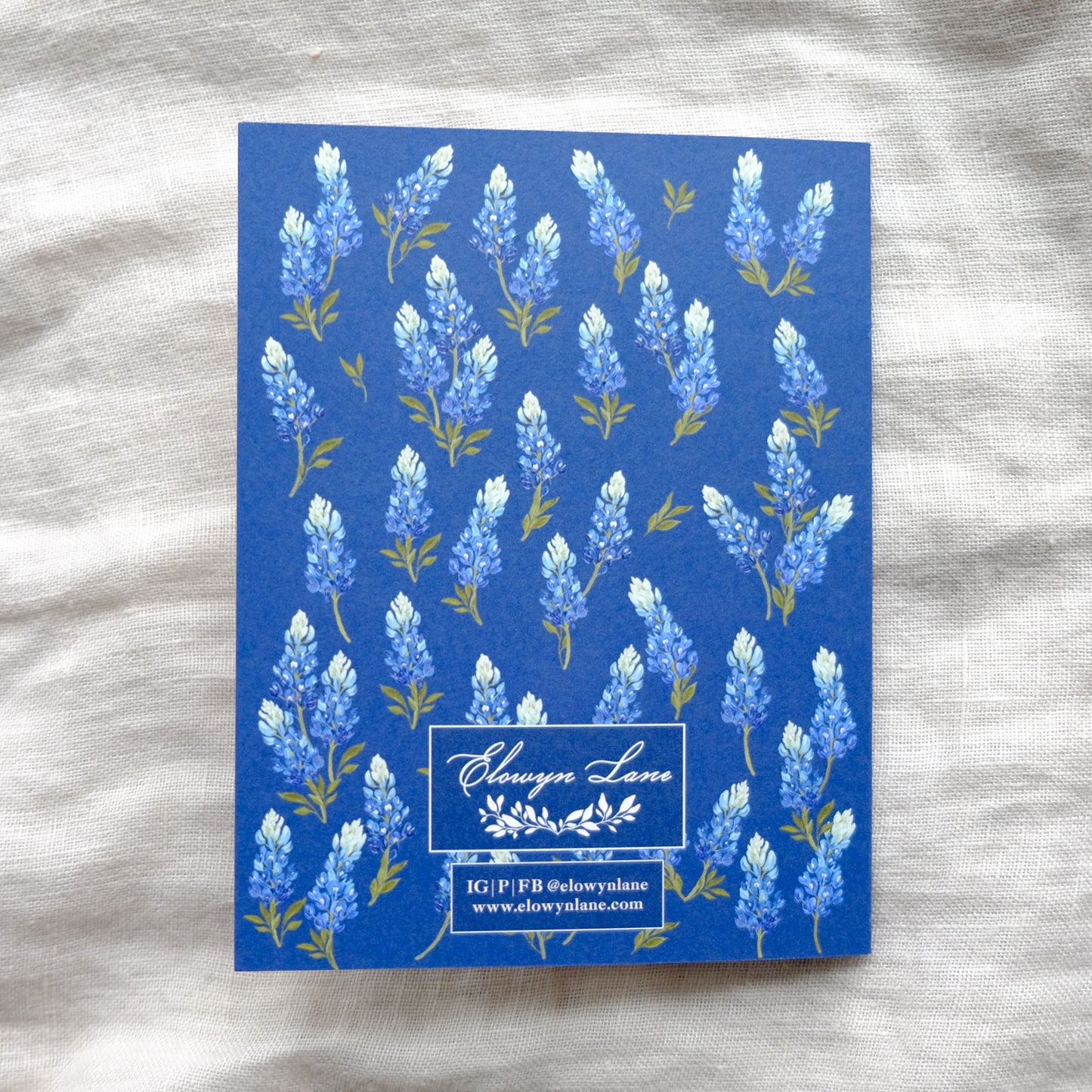 Bluebonnet Notecard Set - Midnight